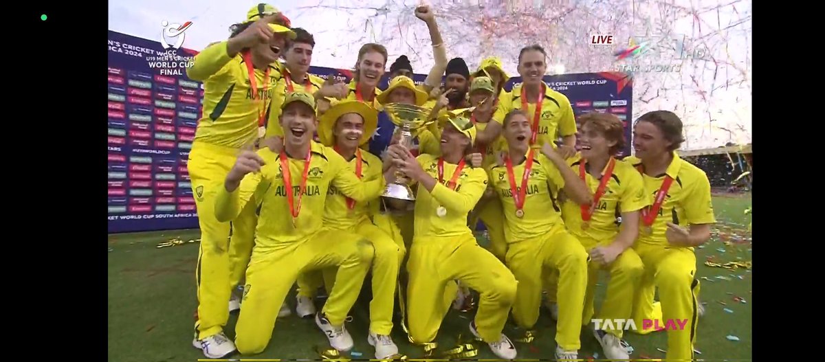 Young champions 🏆🏆🏆❤🥳🇦🇺
#ausvsind