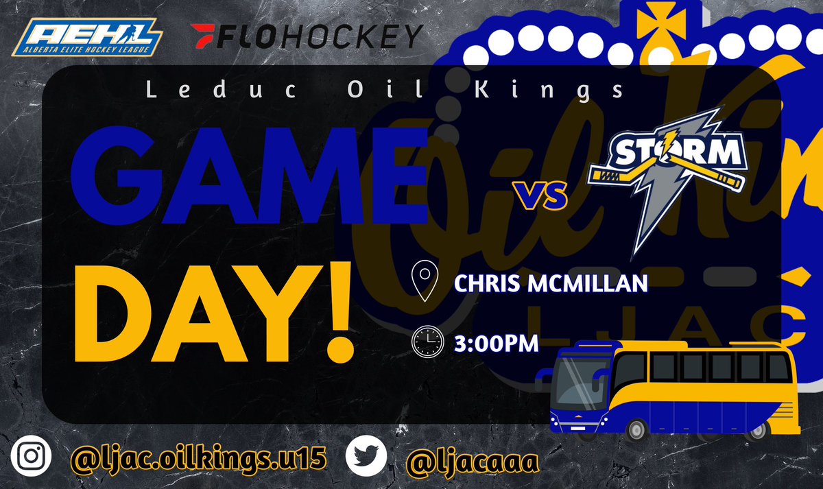 ljacaaa's tweet photo. ITS GAME DAY!! 

Your Oil Kings hop on a bus this morning for a very scenic drive up north to face Grande Peace! 

Catch the game on Flo Hockey! 
——————————————————
#BlueBuckets #FeedTheWolf #AEHLU15 https://t.co/m7XD4EIUlN