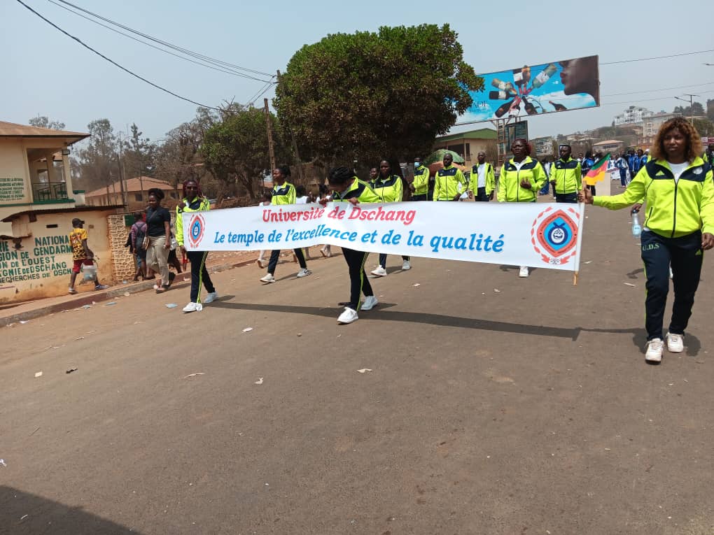 Univ_Dschang's tweet photo. 11 FÉVRIER 2024: 58e Fête de la jeunesse

Le Recteur de l'Université de Dschang, Professeur Roger TSAFACK NANFOSSO et la communauté universitaire présents pour la célébration de la jeunesse.

#MINESUP
#MINJEC
#DynamiqueCollective
#FêtedelaJeunesse https://t.co/5vTuUL5ygp