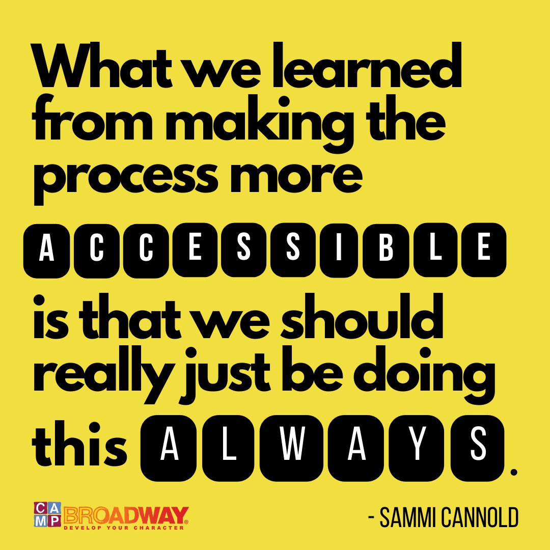 We loved chatting with Camp Broadway alumna Sammi Cannold, the director of HOW TO DANCE IN OHIO about accessibility. The show may be closing, but we celebrate the lasting impact that it has made. Watch the entire video on our YouTube Channel or website (link in bio).