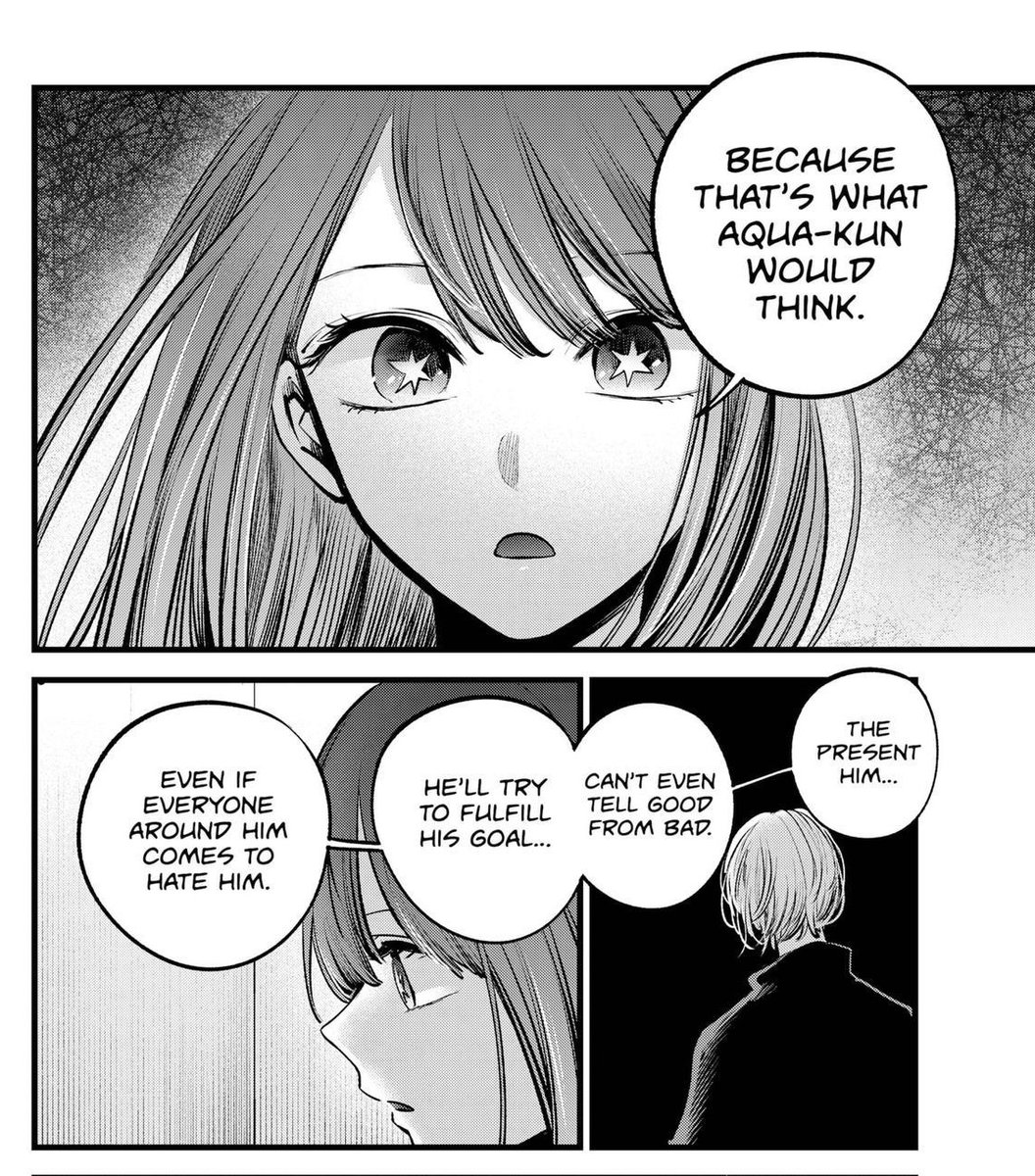pewpeo0's tweet photo. Kurokawa Akane is the only one who understands all of Aqua's actions

 "a fact that bothers some people." https://t.co/s3BIBkSJOu