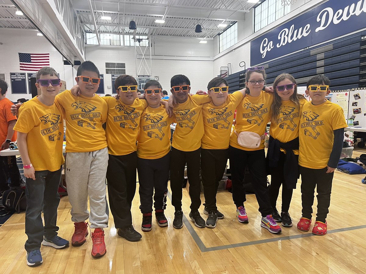 sci345's tweet photo. Kramer Lane Beth Bots Gold attended the @firstlegoleague Qualifiers at Huntington HS. The coaches are very proud of the team! Not pictured are the 16 students in the robotics club that helped prepare us for the qualifiers!@BethpageUFSD @KLSBethpage @choiness27 https://t.co/YIAVLySMKf