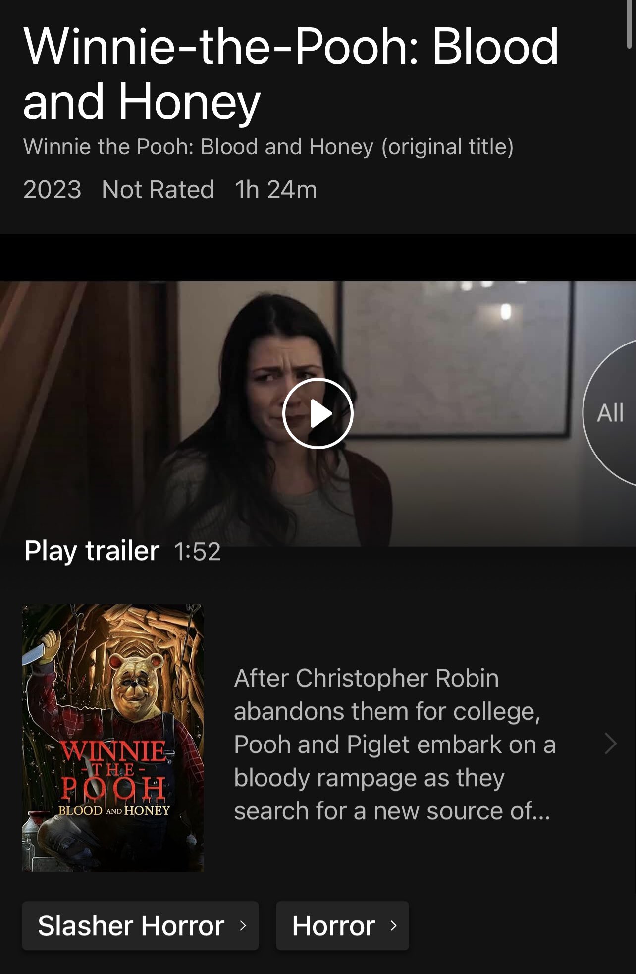 Winnie-the-Pooh: Blood and Honey (2023) - IMDb