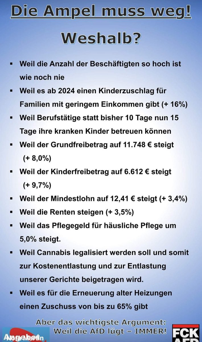 An alle die hier nur noch am motzen sind ! 
#fckafd #niewiedercdu #niemalsafd