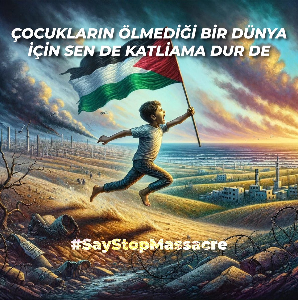 zaferkaramagara's tweet photo. Çocukların ölmediği bir dünya için sen de katliama dur de !#SayStopMassacre https://t.co/0yaovryU7G