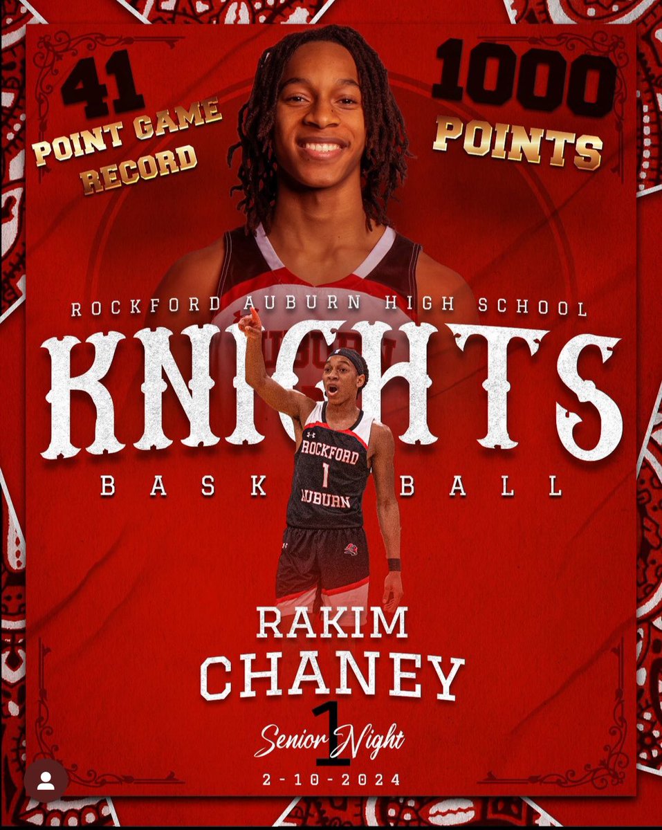 RakimChaney1's tweet photo. Stat line and few highlights from my 1,000 career points &amp; 41pts (record-breaking) game last night https://t.co/pArQxTmDPj @Auburn_AD @Joedanforth2 @Sports4Illinois @ILLHoopsScoops @XposureRuns @NXTPRO_IL @_gpaschaumburg https://t.co/wHGt9bnaFz