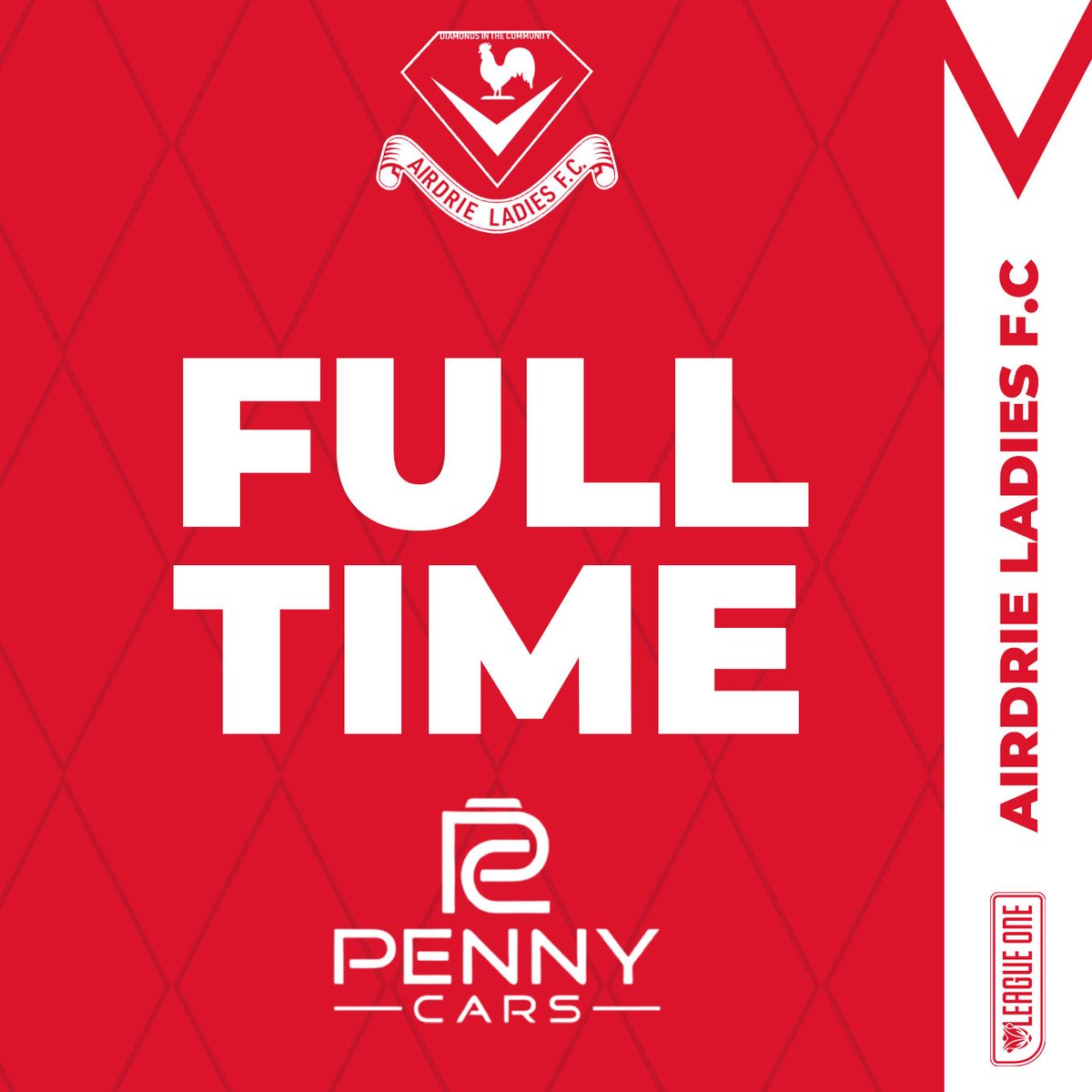 Full time here in Dundee and the diamonds take all 3 points ♦️

Player of the match goes to <a href="/staceycalder11/">Stacey Calder</a> 👏

⚽️⚽️ Stacey Calder
⚽️ Sophie Harrison 

#3points #3goals #whatateam