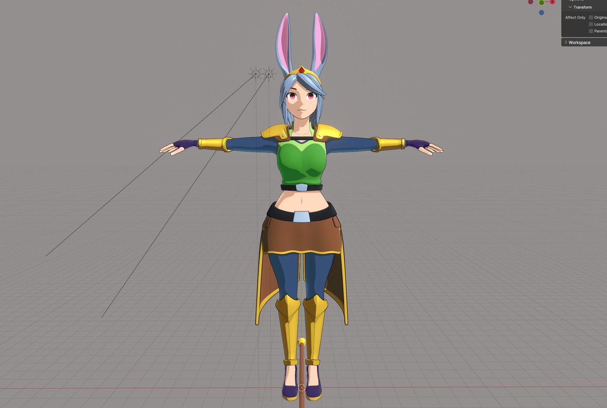FourDreadArt's tweet photo. After spending nearly a year trying to find out how to even partially translate my artstyle into 3D, I believe I have FINALLY cracked it, lol! Now all that's left is to rig her, and I can start doing some silly little anims https://t.co/lZln2BeK6e