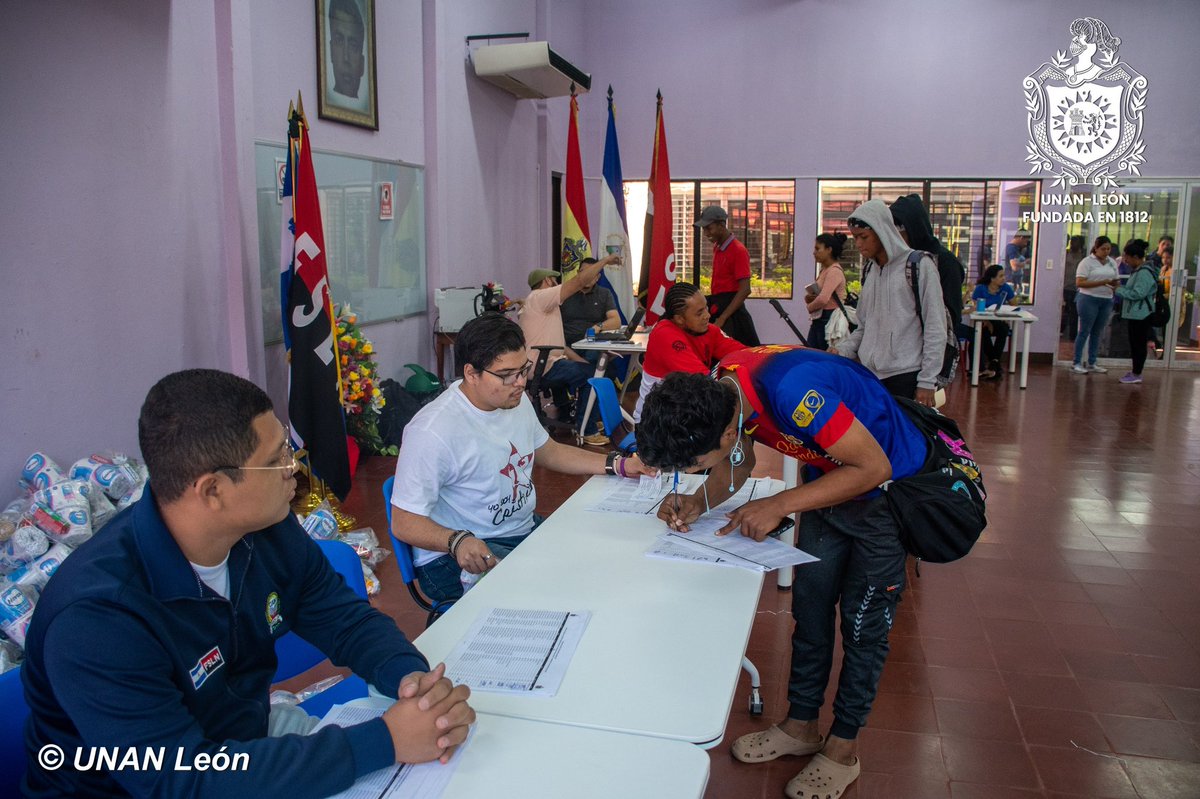 Estudiantes de diferentes partes del país, son recibidos en nuestra alma mater para iniciar con el año académico 2024, estos son protagonistas del programa de beca interna “Comandante Silvio Mayorga”.