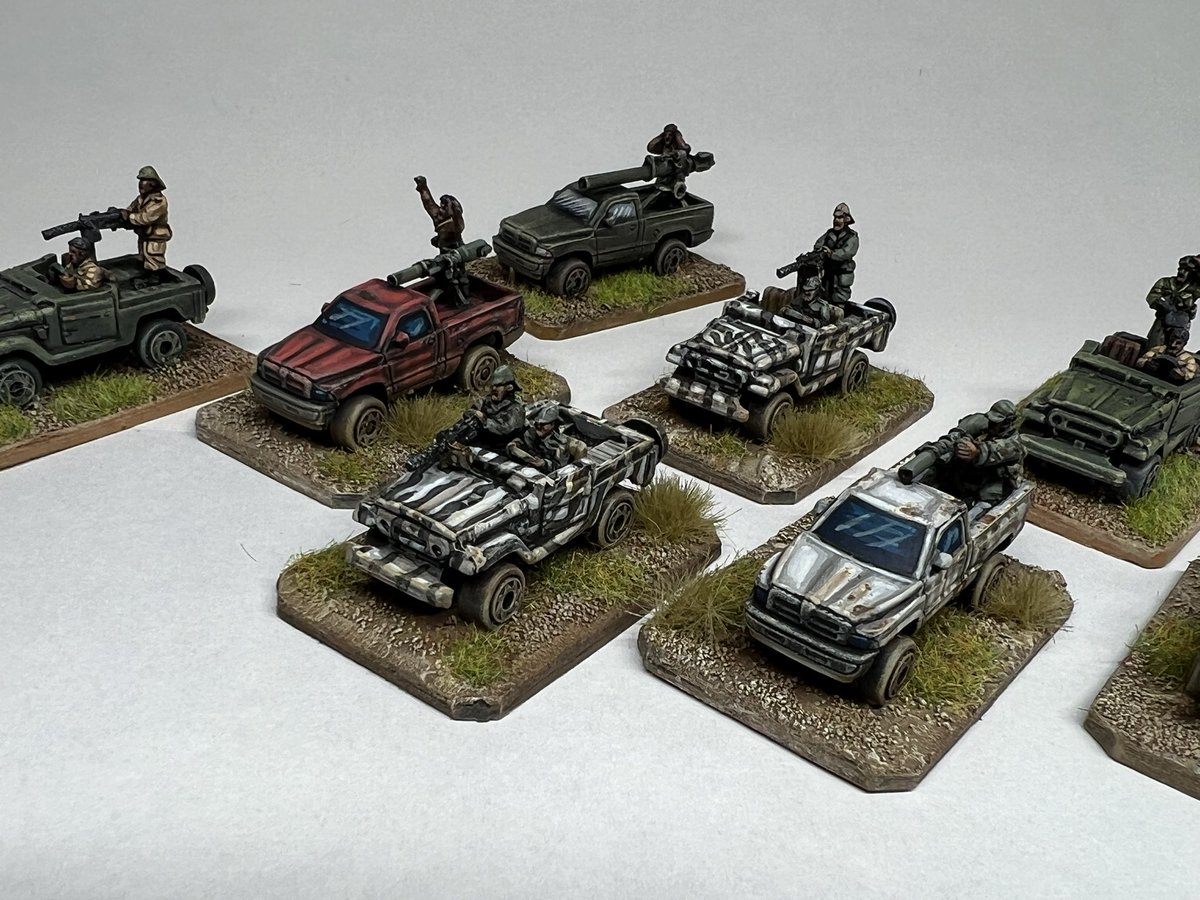 After many years we’ve started another campaign using the Peter Pig AK47 rules. So it was time to finish off some tanks and dust-off the technicals for my force.