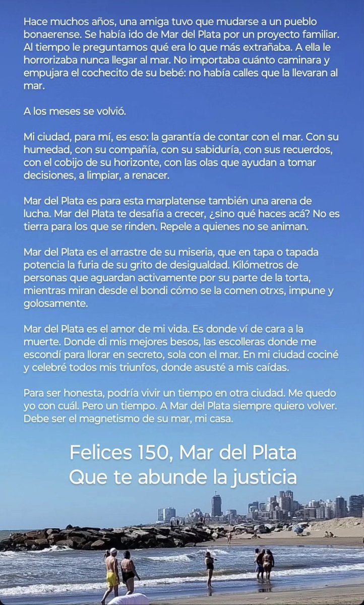 Espectacular reflexión, una ciudad tan increíble que no admite tibios