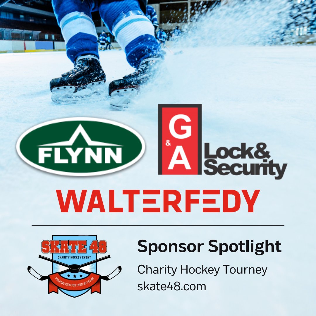 📢 Sponsor Shoutout 📢

A giant thank you to more of our incredible sponsors, for their generous support of our upcoming #Skate48 Charity Hockey Tourney.

👉 Flynn Group
👉 G&amp;A Lock &amp; Security
👉 <a href="/WalterFedy/">WalterFedy</a> 

We're immensely grateful for your contribution to this event! 🙏