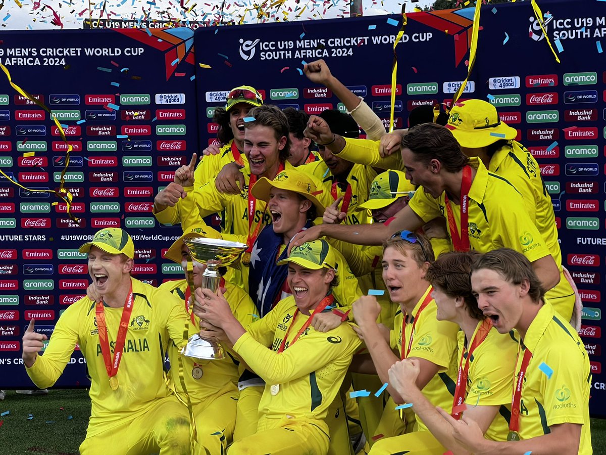 melindafarrell's tweet image. Have loved every moment of the #U19CWC. Commiserations to India - they have been wonderful to watch. But this Australian side is a special group of exceptional young men. It’s been a privilege to follow their journey. The future is bright!