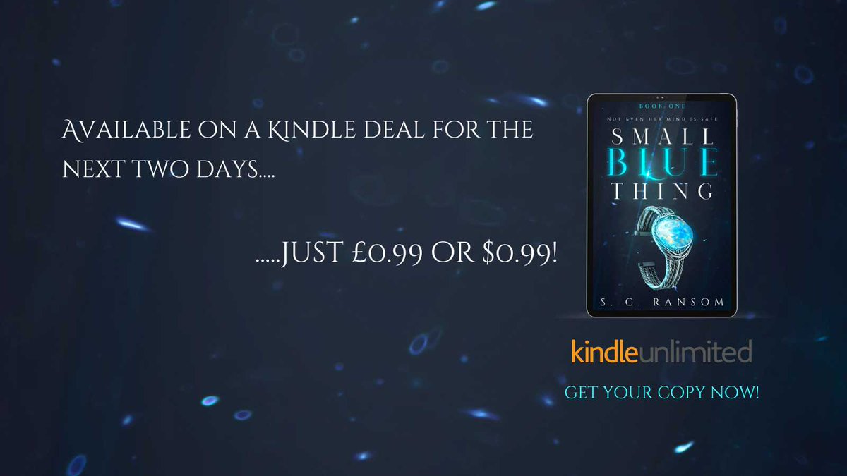 Flash sale! Book 1 in the Small Blue Thing trilogy is just 99p or 99c on Kindle for the next 2 days - grab your copy now!
mybook.to/smallbluething

#yabooks #ParanormalRomance #booksale #smallbluething