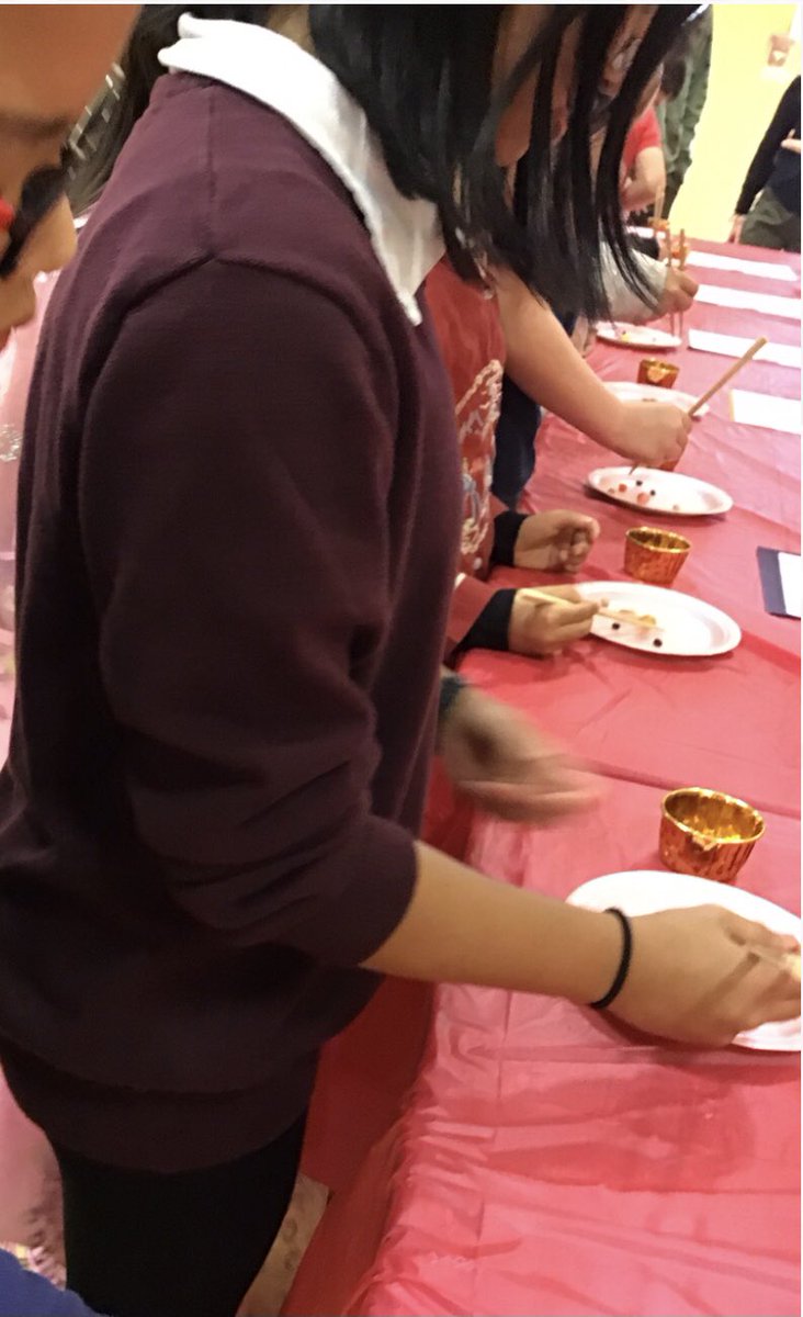 #LunarNewYear stations put on by our wonderful parent group. Thank you also for the delicious staff lunch and the beautiful decorations around the school.  What a festive Friday we had!
