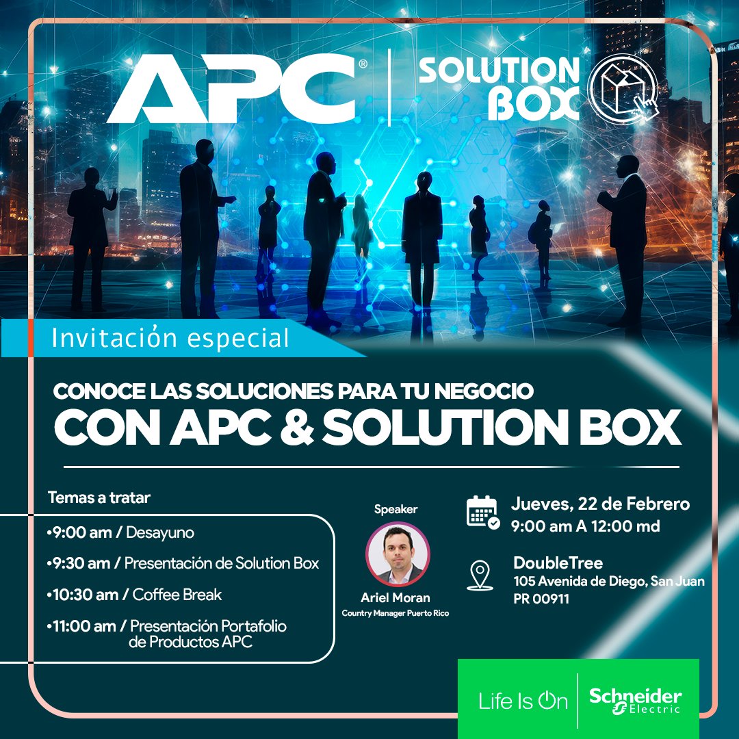 🌟 ¡Están cordialmente invitados a nuestro evento especial! Descubre las soluciones perfectas para potenciar tu negocio con APC &amp; SBox. 🛠️🔋 ¡Únete este 22 de febrero, de 9:00 am!
Confirma tu asistencia aquí: 
docs.google.com/forms/d/1FtIsu…