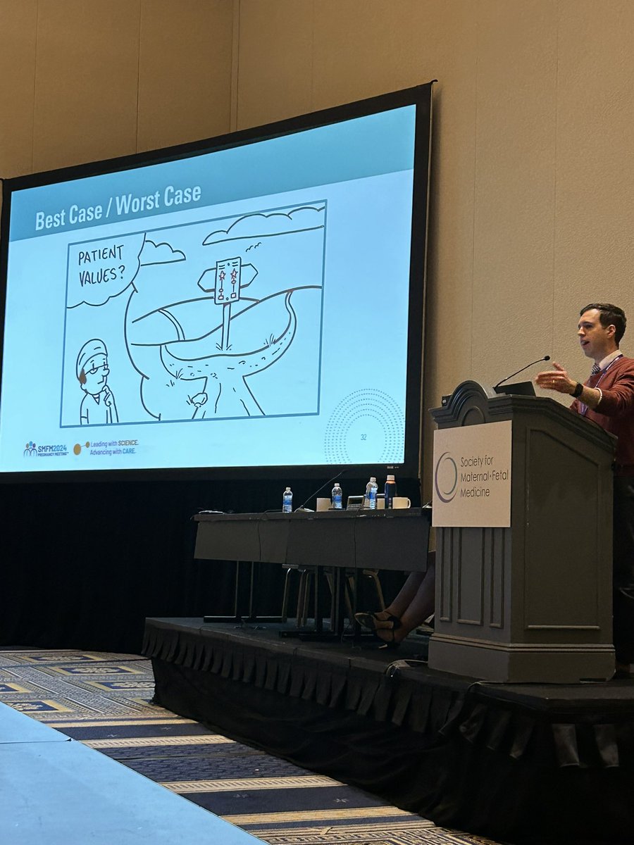 Really fantastic talk by #MFM and ethicist @gattago on #cesarean scar ectopic pregnancy. “#SMFM Consult Series #63 is an ethics document.” <a href="/MySMFM/">SMFM</a> #smfm24
