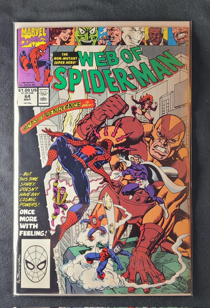 theronscomics's tweet photo. Web of Spider-Man 64
"Once More, With Feeling"
Acts of Vengeance Epilogue
May 1990
Villains come out of the woodwork, and Peter's powers get wacky as #SpiderManSunday tackles Acts of Vengeance. https://t.co/dstiy3q3S1