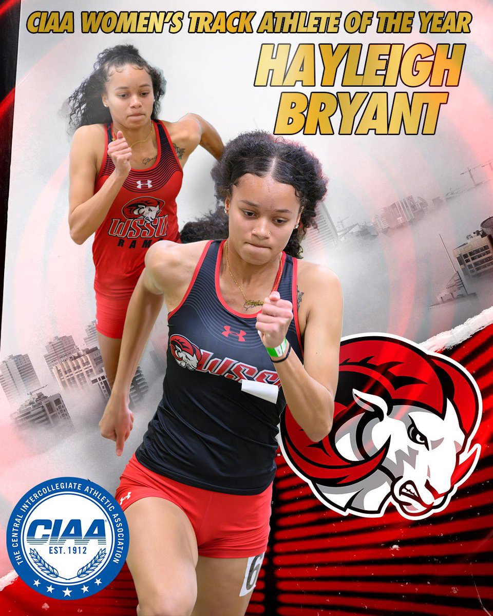WSSU_Athletics's tweet photo. Congratulations to Hayleigh Bryant on being named the CIAA Women’s Track Athlete of the Year! https://t.co/AwcfxKA4tO