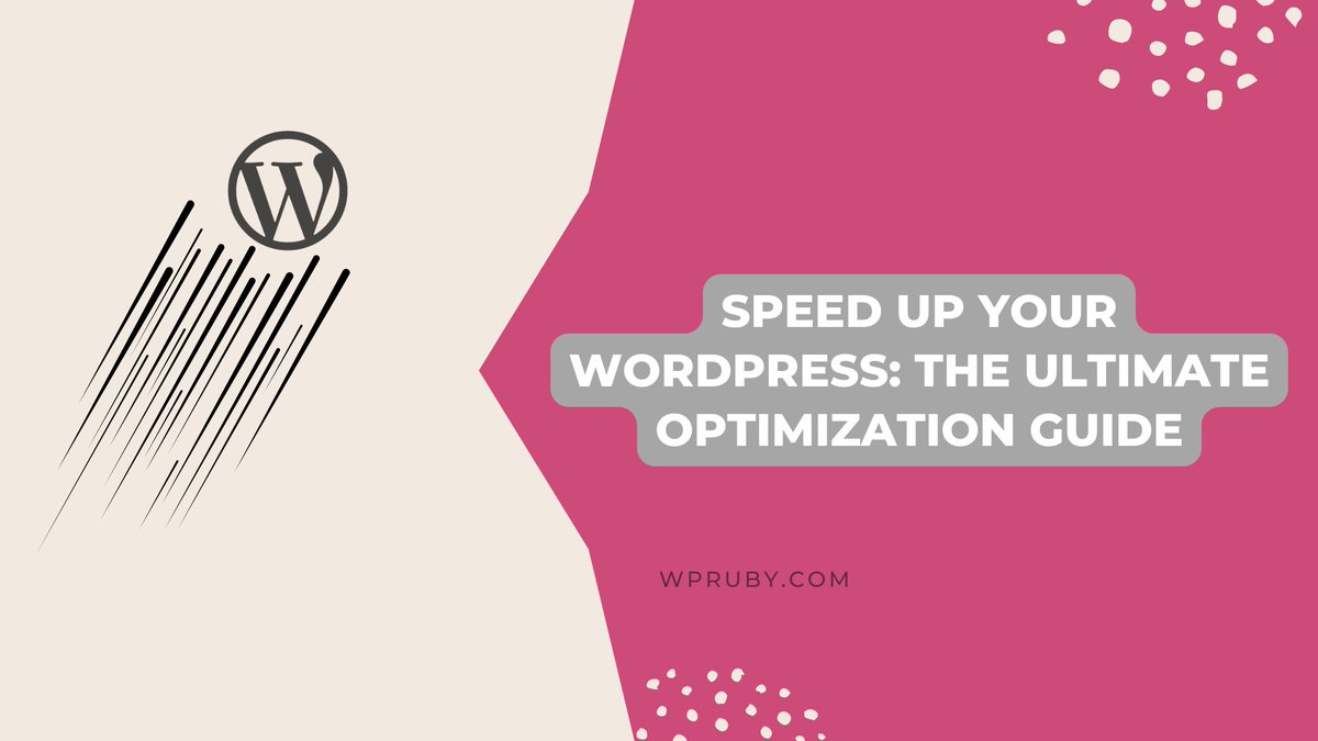 WPRubyPlugins's tweet image. Boost your site&apos;s speed with our ultimate WordPress optimization guide 🚀! Discover essential plugins and strategies to make your site faster and more responsive. #WordPressSpeed #Optimization wpruby.com/optimizing-wor…