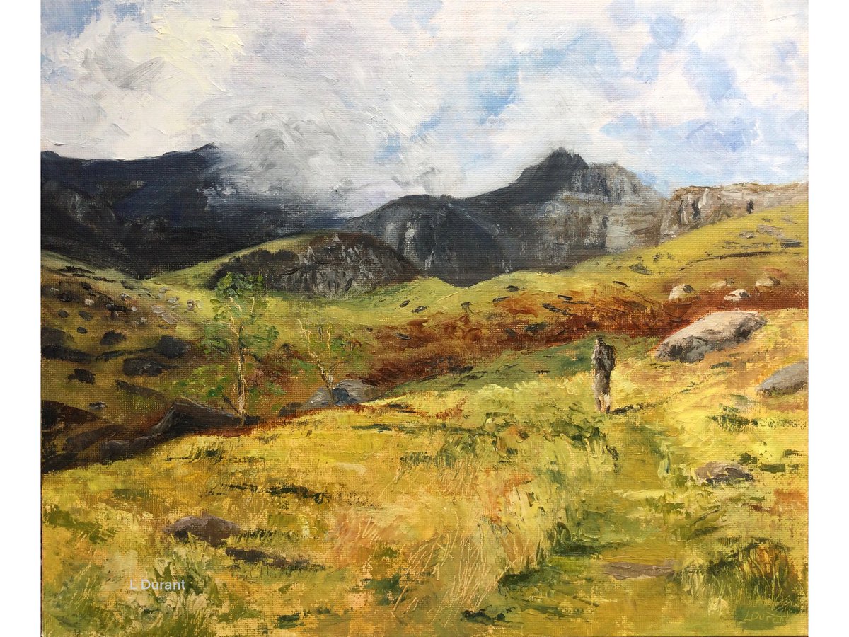 Oil painting, walk up in the Llanberis pass, Eryri. 
Available 
#Eryri #oilpainting