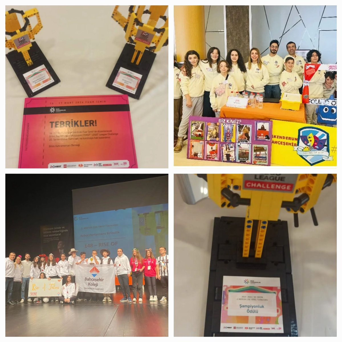 bkbelen_'s tweet photo. Bahçeşehir koleji Belen ve İskenderun Kampüsü öğrencileri Mersin' de yapılan Bölge Robotik Turnuvasına katılarak 3 dalga 🥇1. olmuşlardır.
🏆Şampiyonluk ödülü ileTürkiye finaline kalan öğrencilerimizi ve öğretmenlerimizi kutluyor,başarılarının devamını diliyoruz. @bahcesehir_k12 https://t.co/XeiN8gqsyY