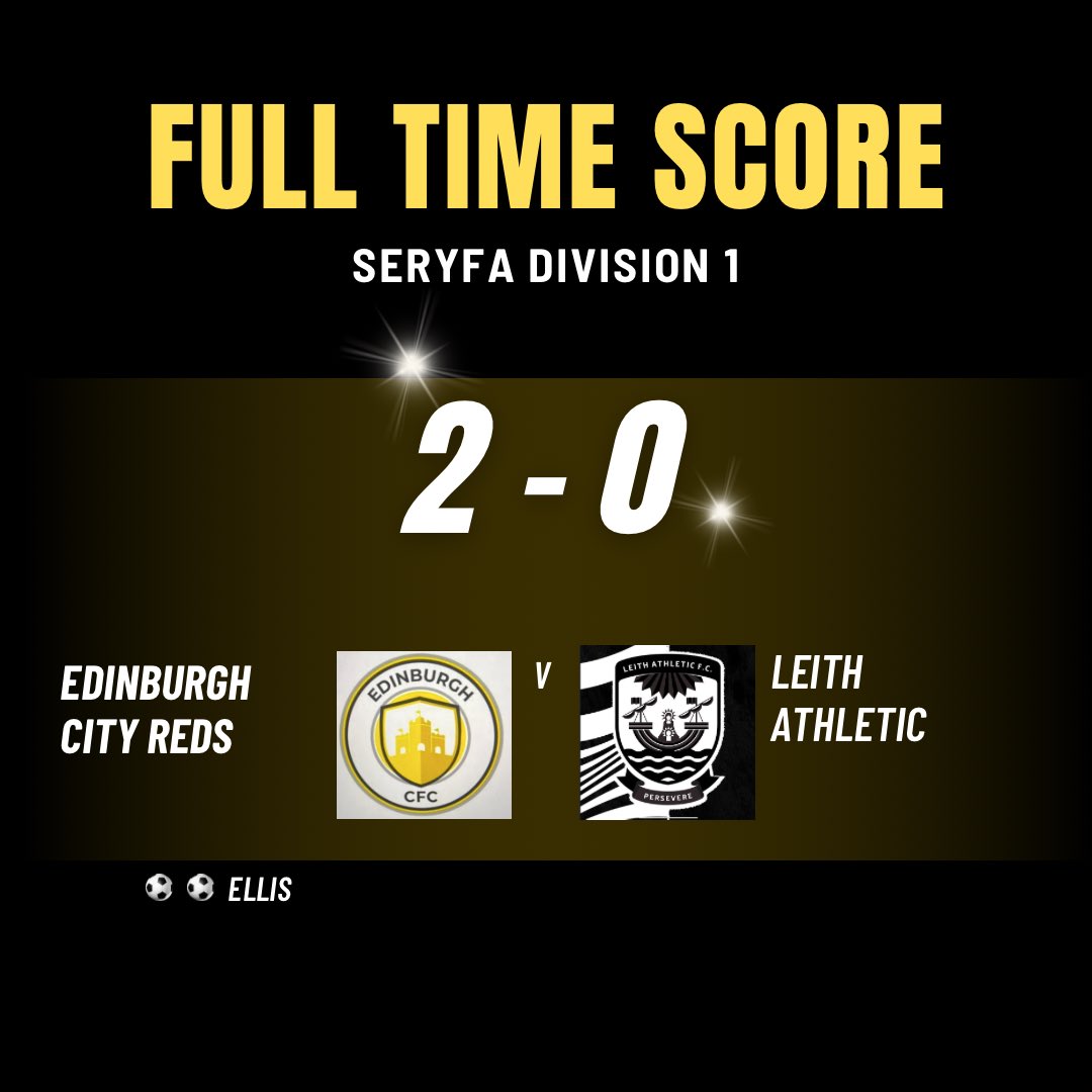 A tremendous second half performance saw the boys take all 3 points today against high-flying Leith Athletic.

Well done to boys and we wish Leith well for the remainder of the season. ⚽️⚽️