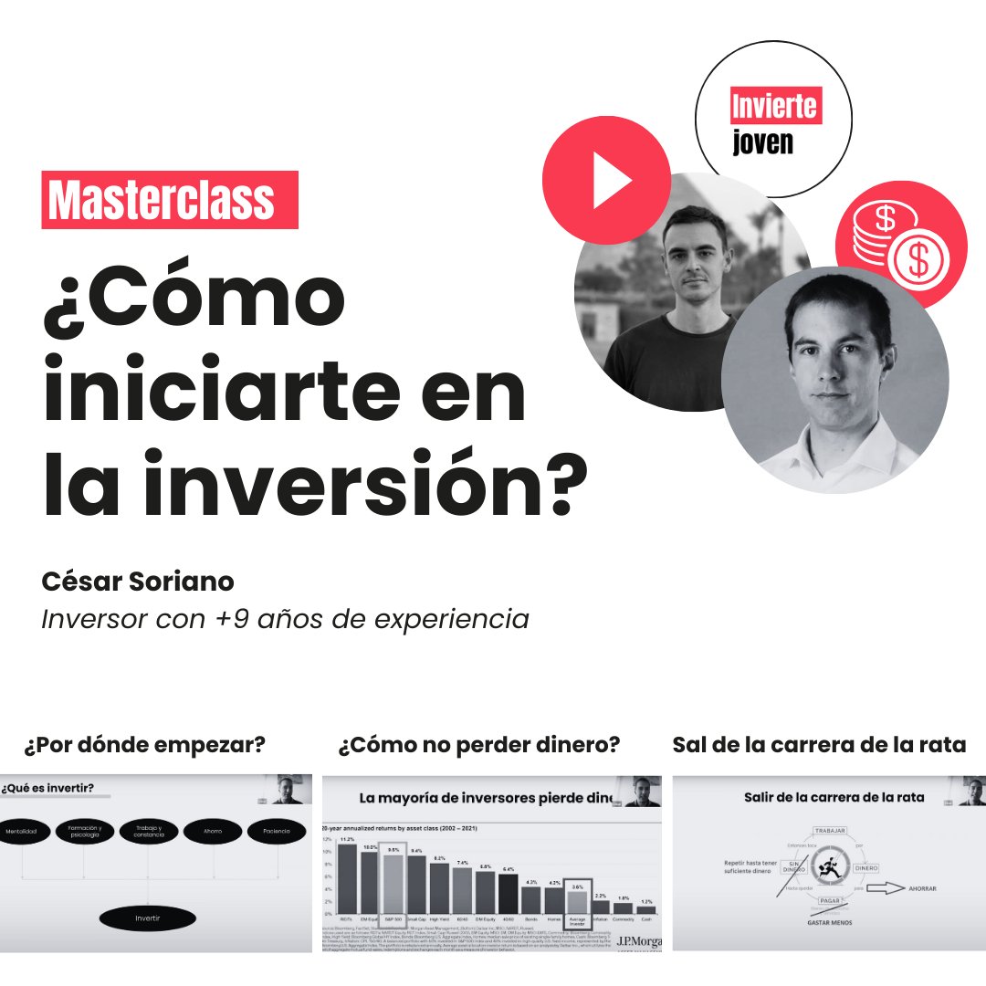 invierte_joven's tweet photo. En el @clubdeldinero tenemos una masterclass para ayudarte a iniciarte en la inversión, desde cero.

Seguramente ya sabes que tienes que invertir, pero no tienes ni idea de cómo hacerlo. Pues en 60min te lo solucionamos.

¿La quieres? Comenta "📈", haz RT y te lo mando por DM https://t.co/1frAr1zKH1