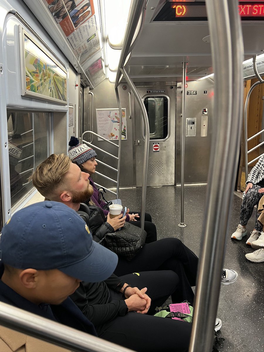 Only in New York City, baby! 1500m world champion Josh Kerr just taking the subway to work like the rest of us. Man of the people.