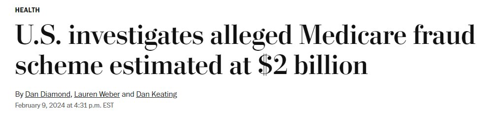 Fascinating that this was first discovered by <a href="/NAACOSnews/">The National Association of ACOS</a>. Says alot about what happens when economic incentives drive focus on cost and quality. 

Seems like we ought to add $2B into the savings column for ACOs.  😃

<a href="/NAACOSnews/">The National Association of ACOS</a> 

washingtonpost.com/national-secur…