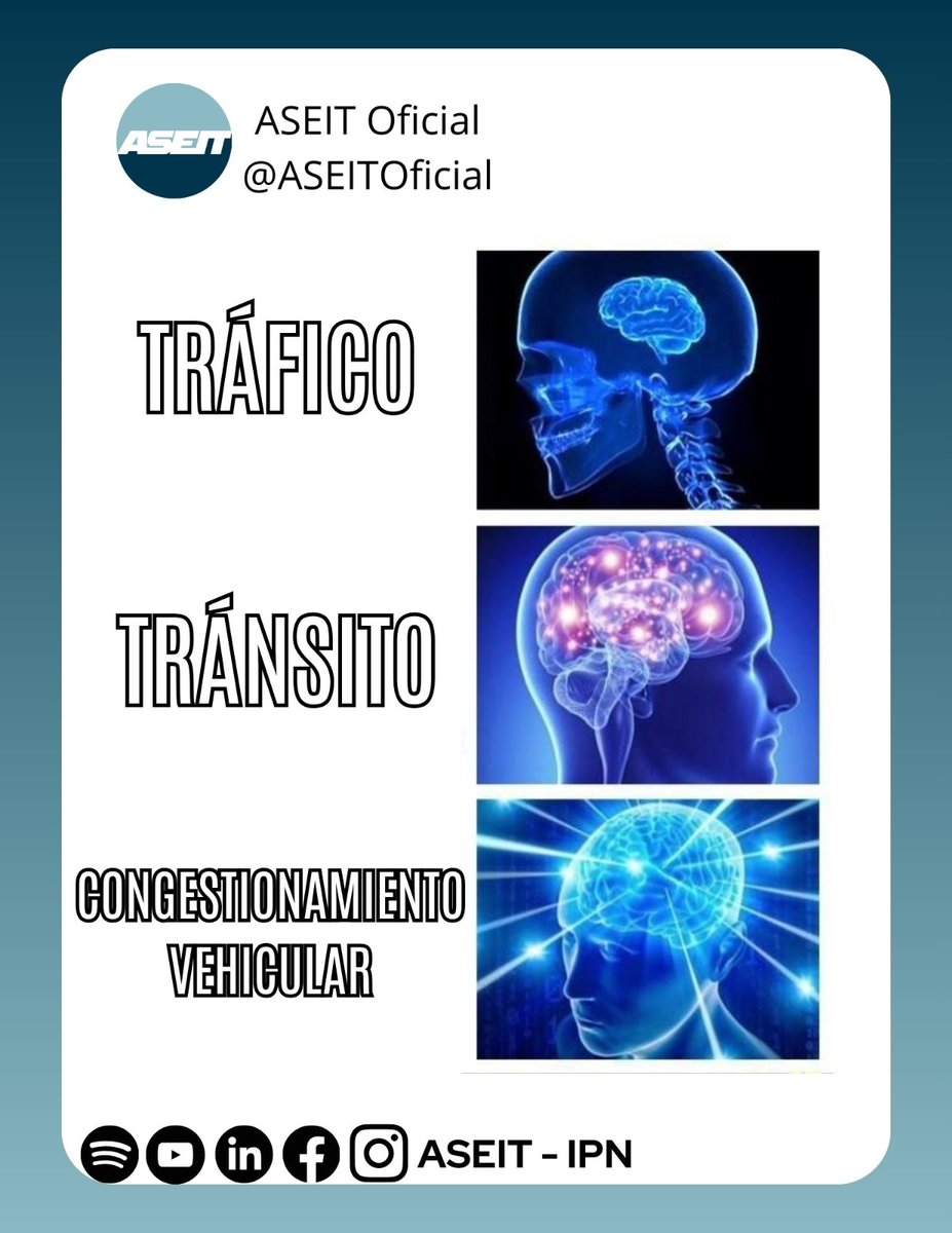 ASEITOficial's tweet photo. Unos le dicen tráfico, otros le dicen congestión vehicular, pero todos sabemos que se dice tránsito.✨
Y tú, ¿Cómo lo dices?🤨🚖🚍🚔🚍
#humor #meme #ASEIT #Trafico #Transito #Ingenieria #Transporte https://t.co/6Q2ixeZWT1