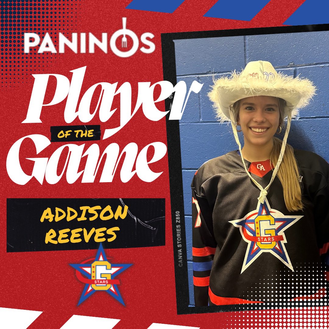 Congratulations to yesterday’s @paninosnorthoaks Player of the Game: Addison Reeves
