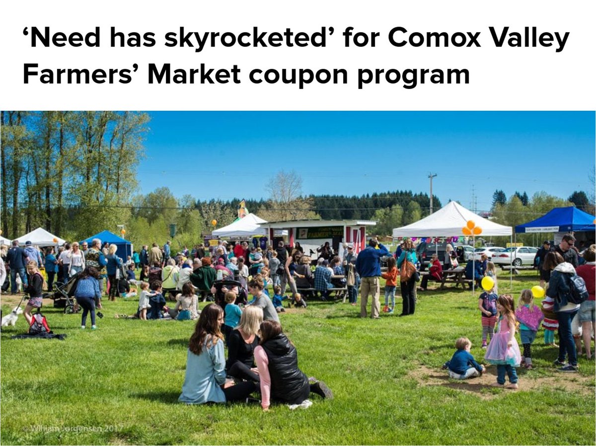 'Twila Skinner, general manager of #ComoxValley Farmers’ Market @CVfarmersmarket said that with the current cost of living and the high prices of food, the coupons are needed more than ever.' #Courtenay #Cumberland cheknews.ca/need-has-skyro…