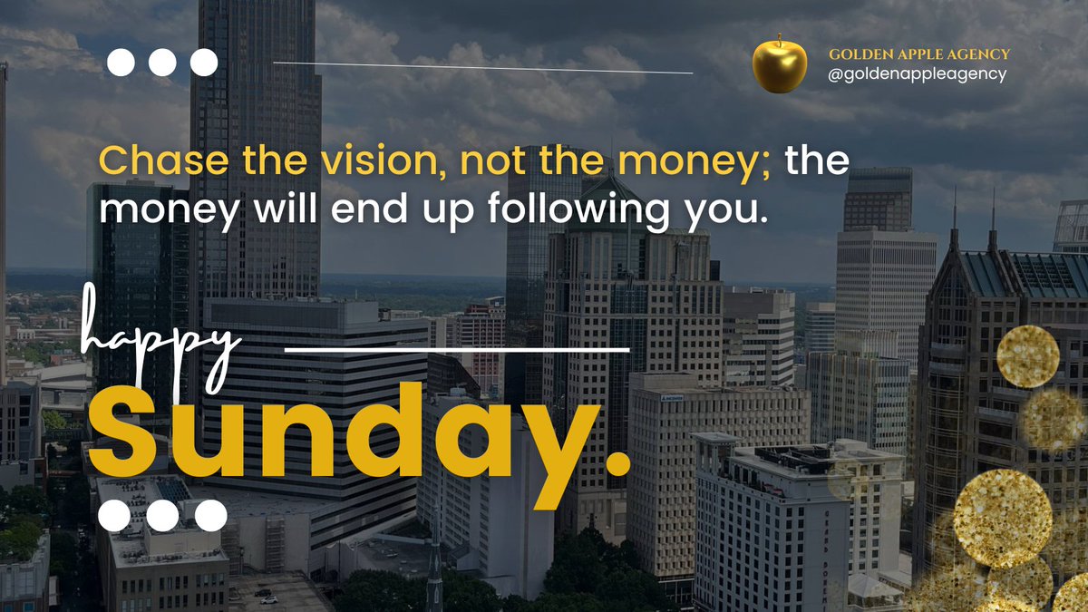Happy Sunday 💛

Chase the vision, not the money; the money will end up following you. 🚀💰

We got you with:
🟡Tax Preparation
🟡Business Bookkeeping
🟡 IRS Tax Audit Help

#goldenappleagencyinc #Jacksonville #Florida #VisionOverMoney #FollowYourVision #MoneyChasesVision