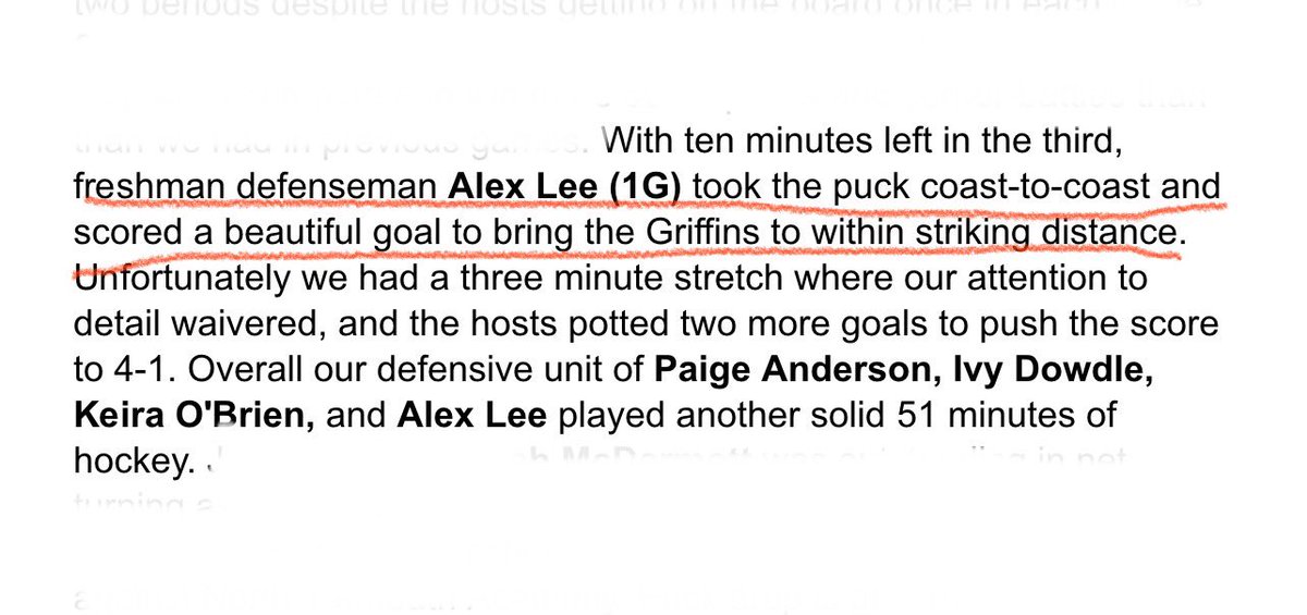 Excerpt from Friday's St. Marks game recap #womenshockeylife #whlbassador #bendnation #aleehockey #hockeygoal #hockeygoals #snipe #topshelf #nepsac #nepsgiha #prepschoolhockey #pomfretschool #hockeytalk #neutralzonewomem #hockeygirl #hockeyfamily #hockeyisforeverone #icetime