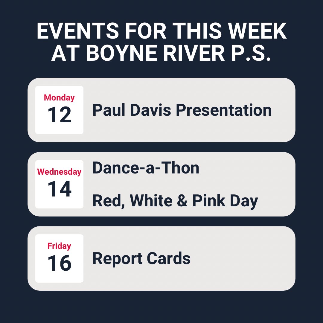 This week (February 12-16) at <a href="/boyne_river/">Boyne River P.S.</a>