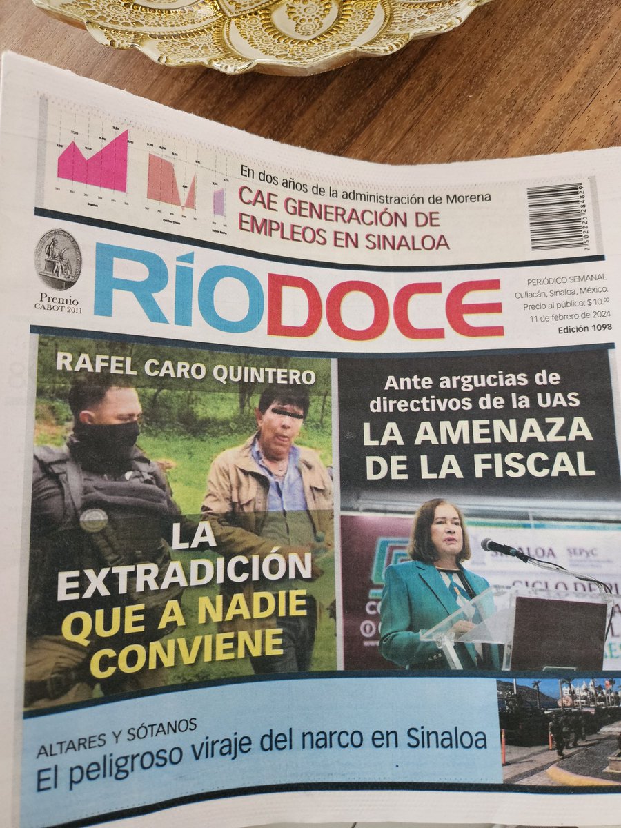 notario140's tweet photo. Jóvenes sinaloenses, es domingo de @Riodoce_mx
Córranle al #Oxxo y #Farmacon porque se acaban.
Yo como siempre lo compro en #LasTrigueñasdeOro
Los de fuera esperen al martes la edición digital https://t.co/2p6qtdoQbQ