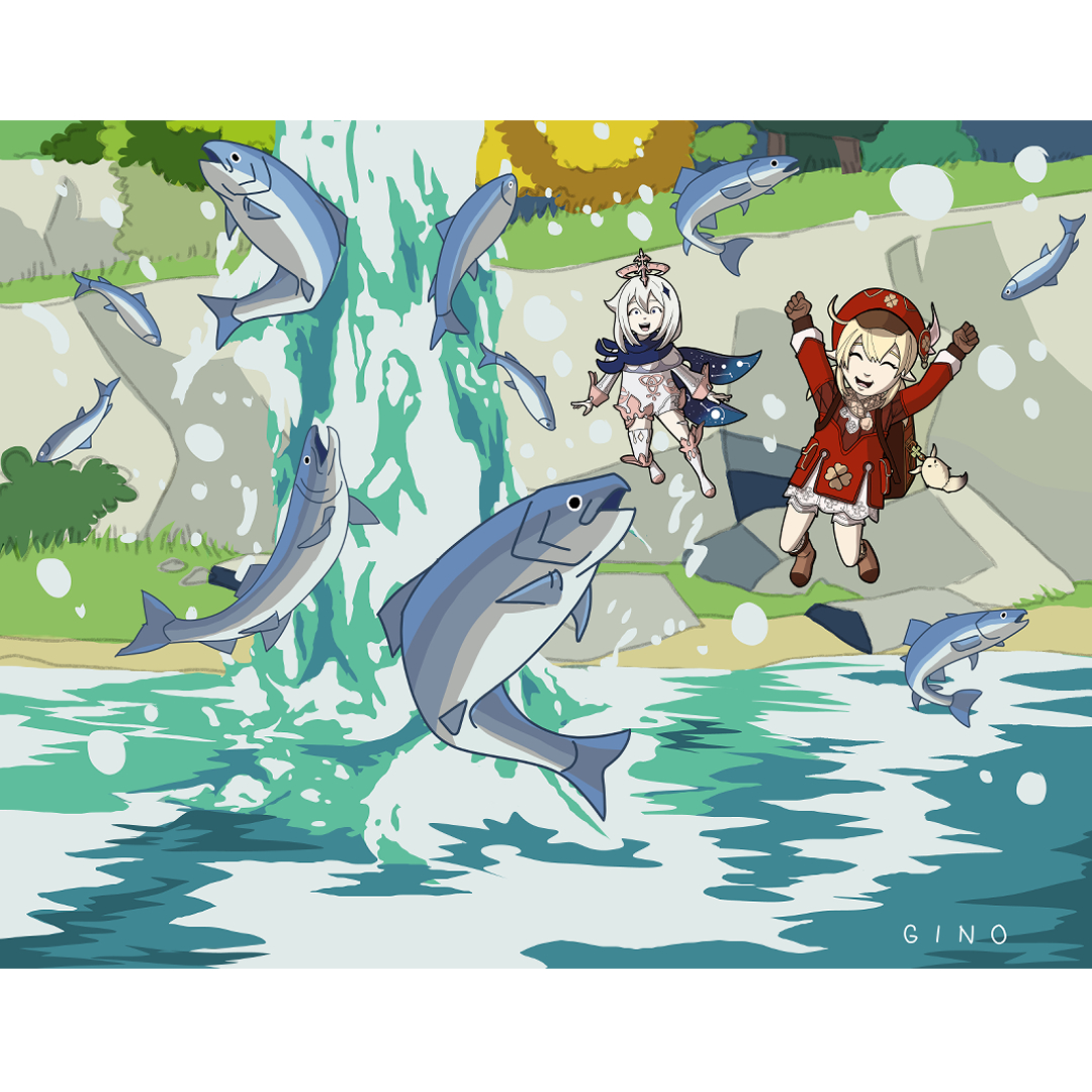 Can't. Stop. Playing. #genshinimpact
#digitalart #illustration #csp #hoyoverse #ps5 #salteebeef #genshinimpactfanart #klee #paimon