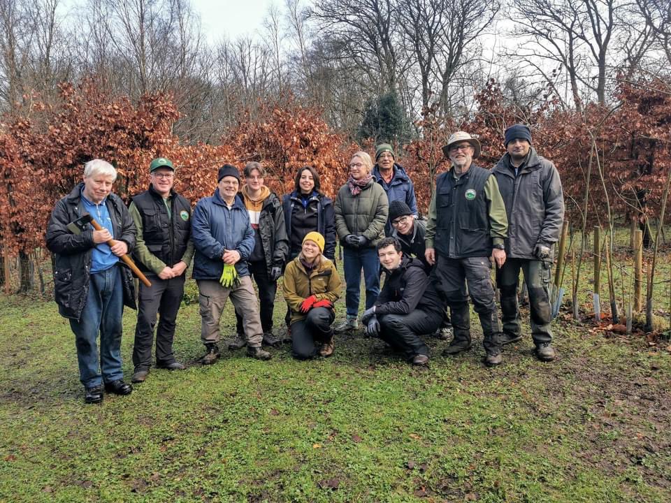 Yesterday, we were joined in our work on the maze by students who are following an environmental course with the Belfast Hills Partnership with staff members Sylvia and Polly. It was good to see them &amp; they were a great help. Vivek turned up at half-time with plentiful supplies.
