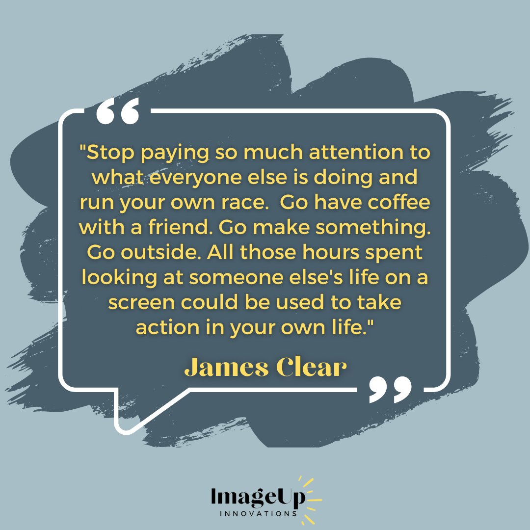 Do you ever read something and you feel like the words are jumping out at you and creating a sense of conviction? I felt this one. What a great reminder to just do YOU. 

Discover your strengths and make time to operate in them.