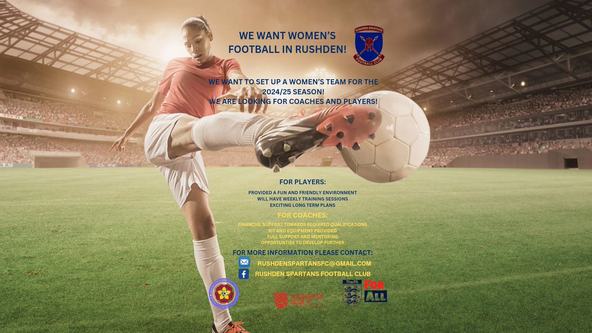 BClembintson's tweet photo. We're recruiting for next season @northantswgfl #rushden #womensfootball https://t.co/58Gz98tXP0