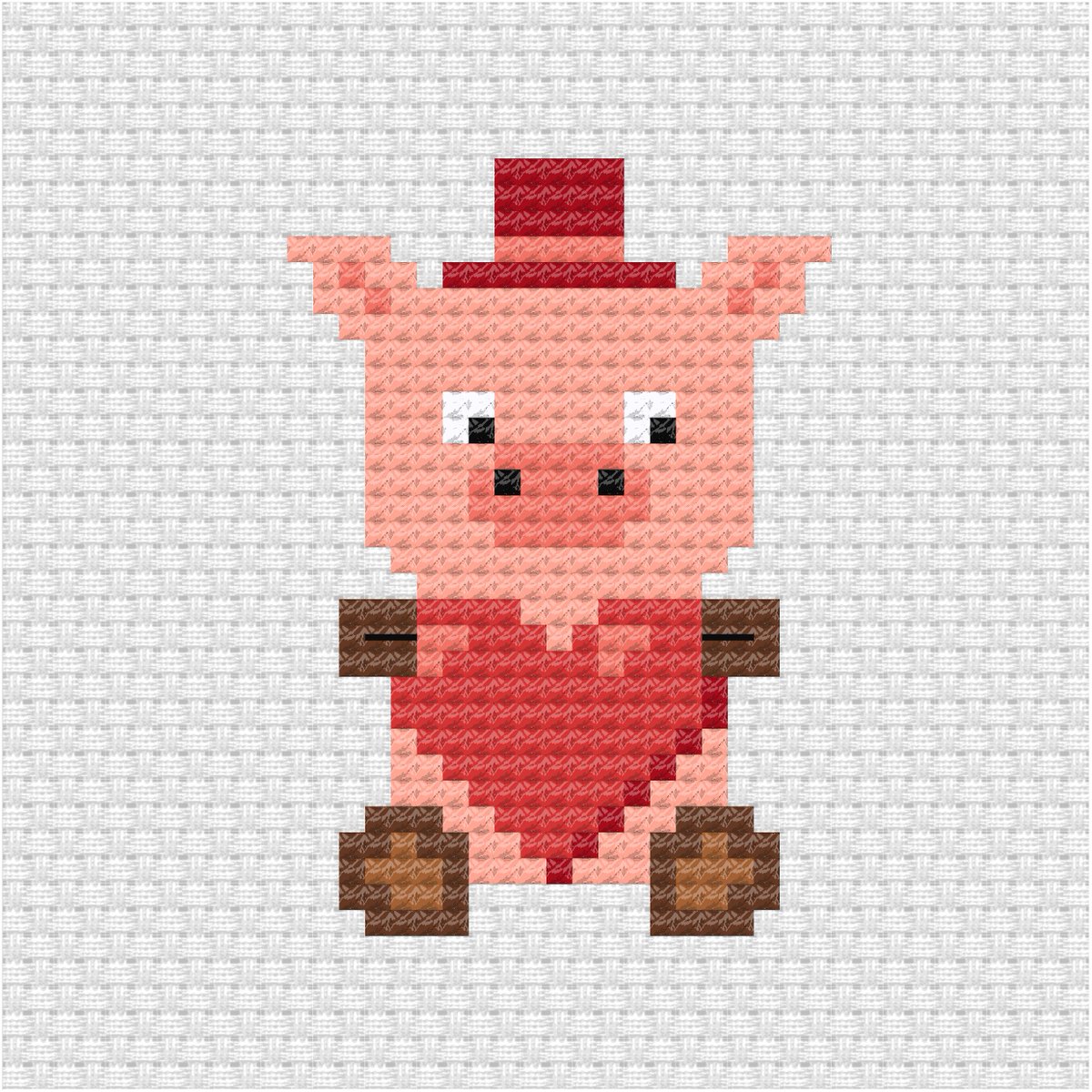 Hi patrons, this cute pig with red heart and red hat is this weeks pattern for you all. patreon.com/ringcat #crossstitchpattern #patreoncreator #valentine2024 #piggy