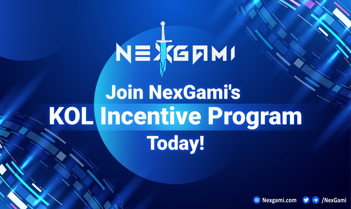 🌟 NexGami is delighted to introduce the KOL Incentive Program

Are you a gaming, web3, or tech enthusiast with over 10,000 followers/subscribers? Join us in our mission for innovation and entertainment! 🎮💻

💰 We're offering $100,000 USD worth of $NEXG tokens to eligible KOLs!