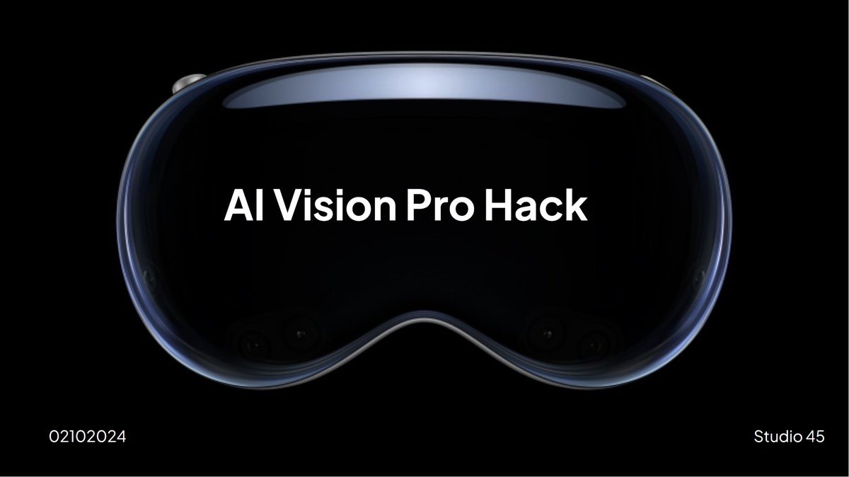 1 week since release...

🌉sf's first <a href="/Apple/">Apple</a>  ai vision pro hack 

at studio 45 <a href="/workatthestudio/">Studio 45</a> with <a href="/JohnnyGPulseJet/">John Gearty</a> 

50 builders, 10 projects, 8 headsets, 1 day

a recap 🧵icymi