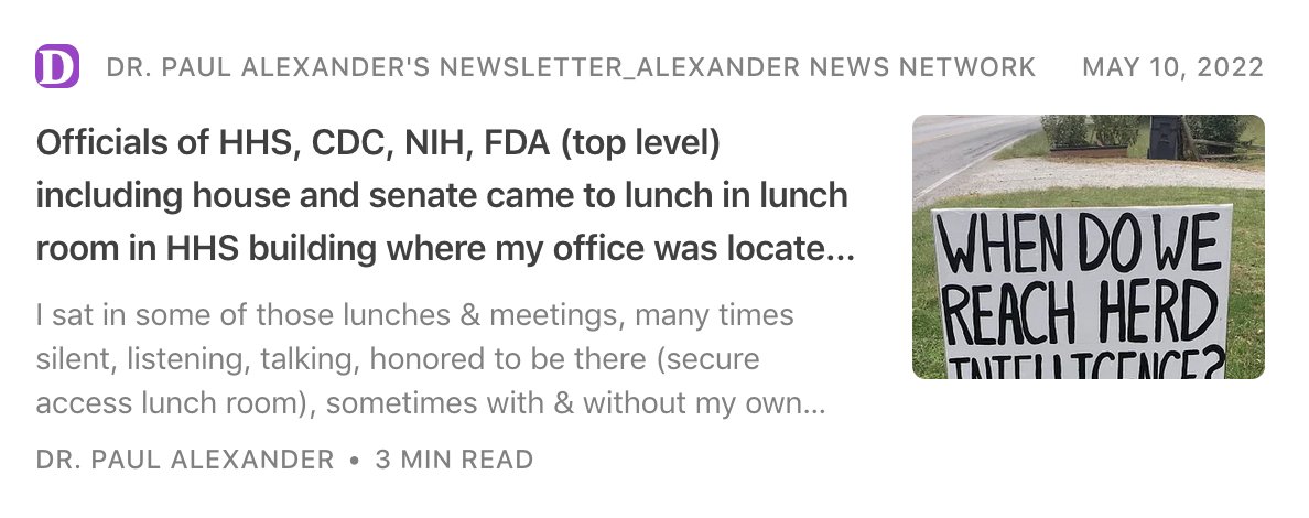 P_AlexanderPhD's tweet photo. Officials of HHS, CDC, NIH, FDA (top  level) including house and senate came to lunch in lunch room in HHS  building where my office was located in DC; after congress, WH, HHS, or  senate, came for lunch https://t.co/92P4HM6CE2 https://t.co/D4DwpO3I4R