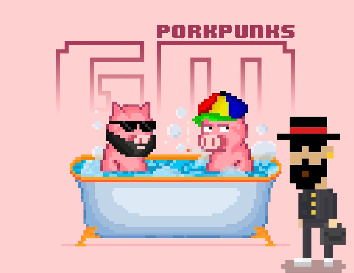 Miro Klee (@mirokleee) on Twitter photo GM GM! ☀️🛁 When <a href="/PorkPunks/">PorkPunks (Minting Soon..)</a> and <a href="/ittybits_eth/">ittybits</a> about to share a tub, you know it’s going to be a good day. 
Splashing into the morning with a bit of punk and a dash of bits! 
🐷🎩 To join the soak and get on the waitlist, make sure to follow <a href="/porkpunks/">PorkPunks (Minting Soon..)</a>! 
#ittybits #ethscriptions GM GM! ☀️🛁 When <a href="/PorkPunks/">PorkPunks (Minting Soon..)</a> and <a href="/ittybits_eth/">ittybits</a> about to share a tub, you know it’s going to be a good day. 
Splashing into the morning with a bit of punk and a dash of bits! 
🐷🎩 To join the soak and get on the waitlist, make sure to follow <a href="/porkpunks/">PorkPunks (Minting Soon..)</a>! 
#ittybits #ethscriptions