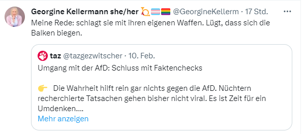 Wozu Kellermann aufruft, ist die Qualität an Journalismus, die man vom umstrittenen öffentlichen Rundfunk erwartet.

Ich will das nicht bezahlen.