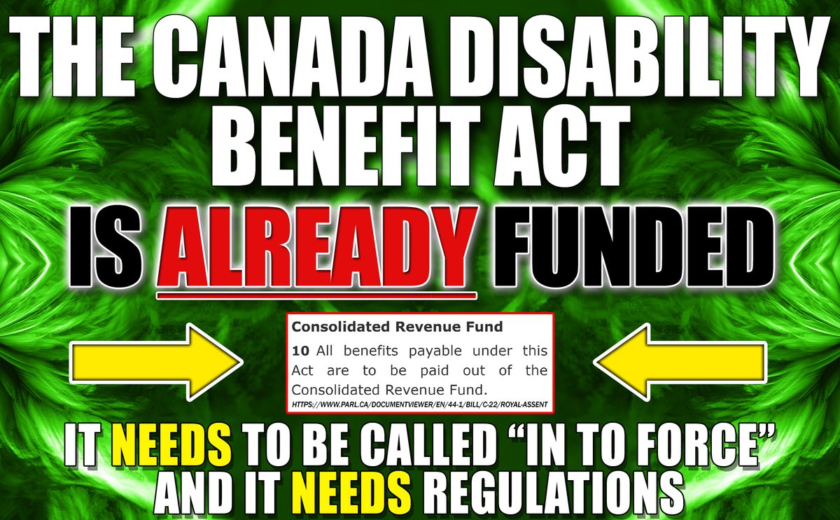 I've been saying this in a multitude of ways for the last 8 months.. IT IS FUNDED DAMNIT !! - The second it passed it was connected to the funding pool.
@marchofdimescda @InclusionCA 
#CanadaDisabilityBenefitNow #FundTheBenefitNow #FUNDtheBenefit @DailyBreadTO @feedopportunity