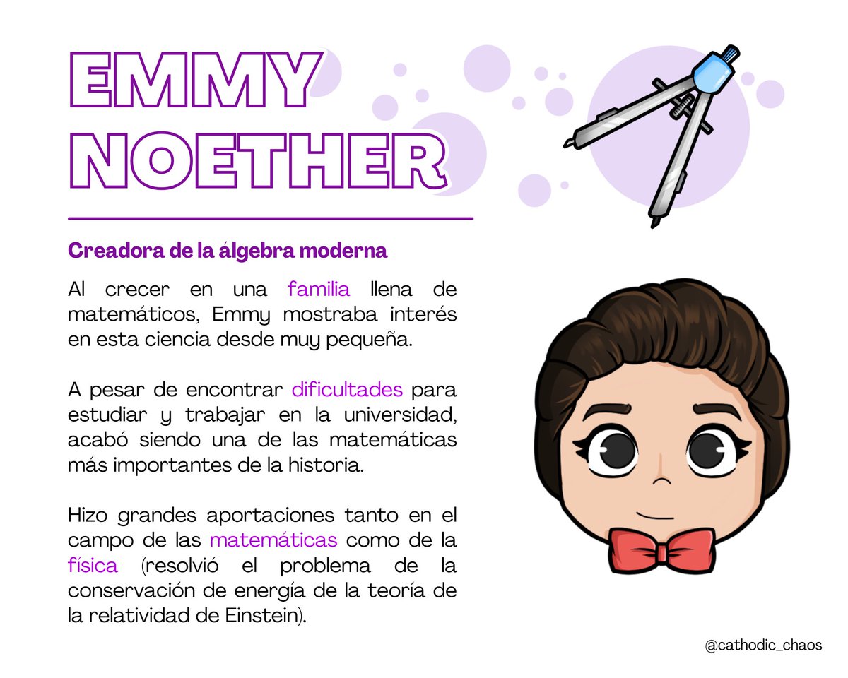 Cathodic_Chaos's tweet photo. @jessigserna @belenpmicro Emmy Noether: creadora de la álgebra moderna 📚✨ https://t.co/ankNHNjkcd