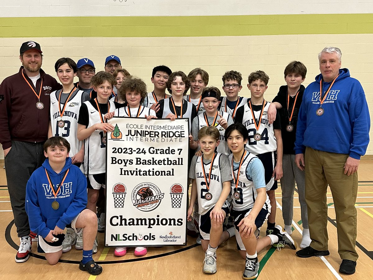 Congrats to the Villanova Gr 7 boys on winning the Juniper Ridge Invitational this weekend!  The boys were undefeated!   Big thanks to the coaches for their dedication!   <a href="/VillanovaSchool/">Villanova Jr. High</a> <a href="/VJH_PE/">VJH_PE</a>